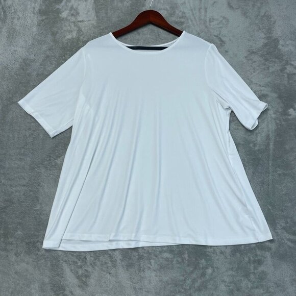 Susan Graver Tops - Susan Graver Womens White Tunic Top Size XL Stretch Fabric a1647